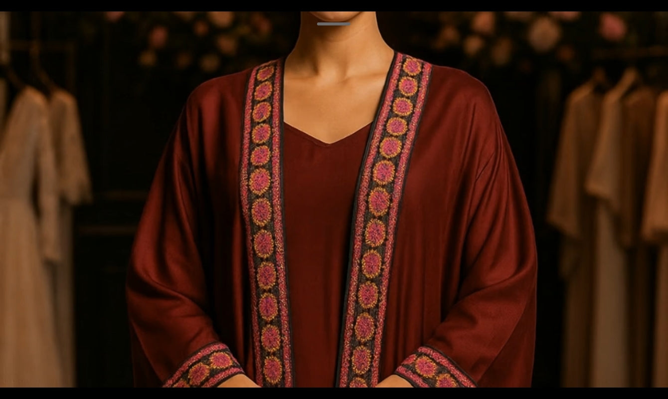 A one-of-a-kind abaya crafted for discerning women with impeccable taste.(In-Store Purchase Only) عباءة فريدة من نوعها مصممة للسيدات اللواتي يبحثن عن التميز والأناقة.