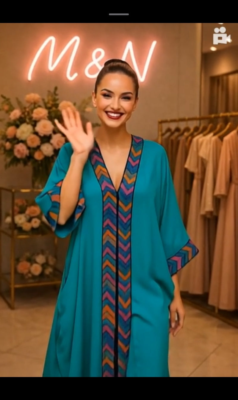 A one-of-a-kind abaya crafted for discerning women with impeccable taste.(In-Store Purchase Only) عباءة فريدة من نوعها مصممة للسيدات اللواتي يبحثن عن التميز والأناقة.